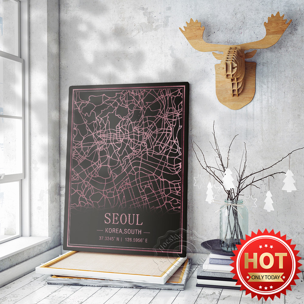 Poster Seni Peta Selatan Korea - South Korea Lifestyle ulasan dan harga